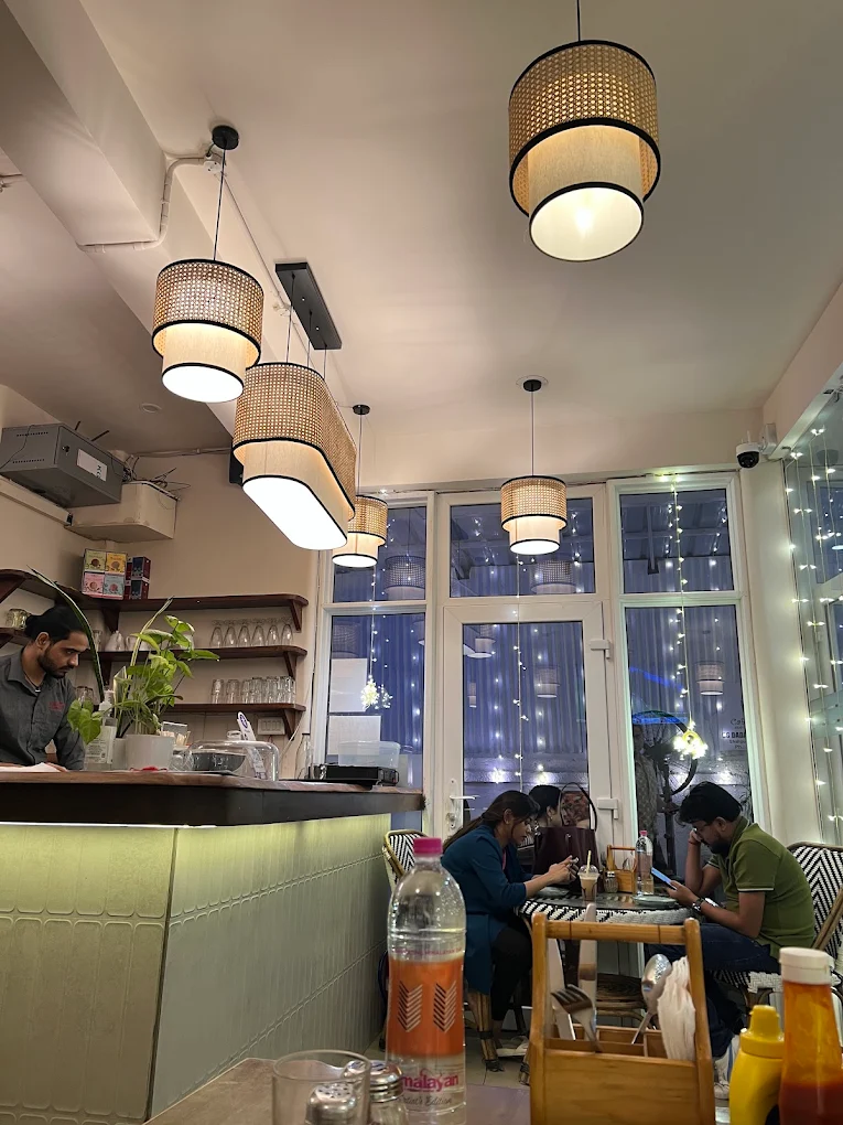 Cafe Red interior Shahpur Jat