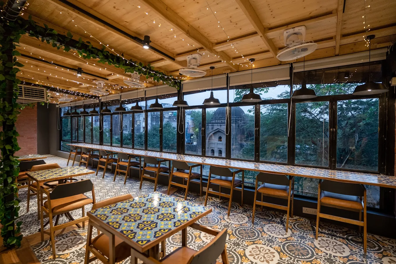 Spaced Out Cafe interior Shahpur Jat